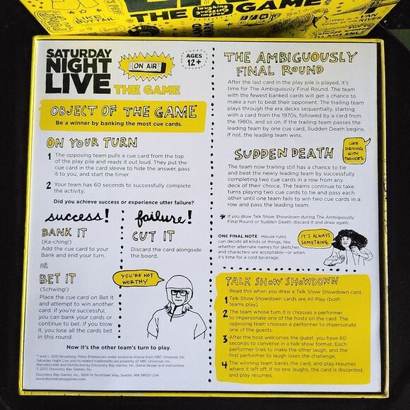 Saturday Night Live The Board Game Ages 12+ NEW- Cards are Factory Sealed - Picture 3 of 7